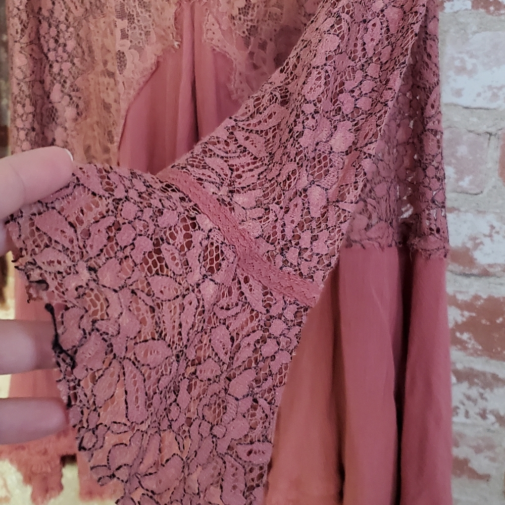 Free People Tell Tale Cutout Lace Tunic Dress (Size S) - Picture 6 of 9